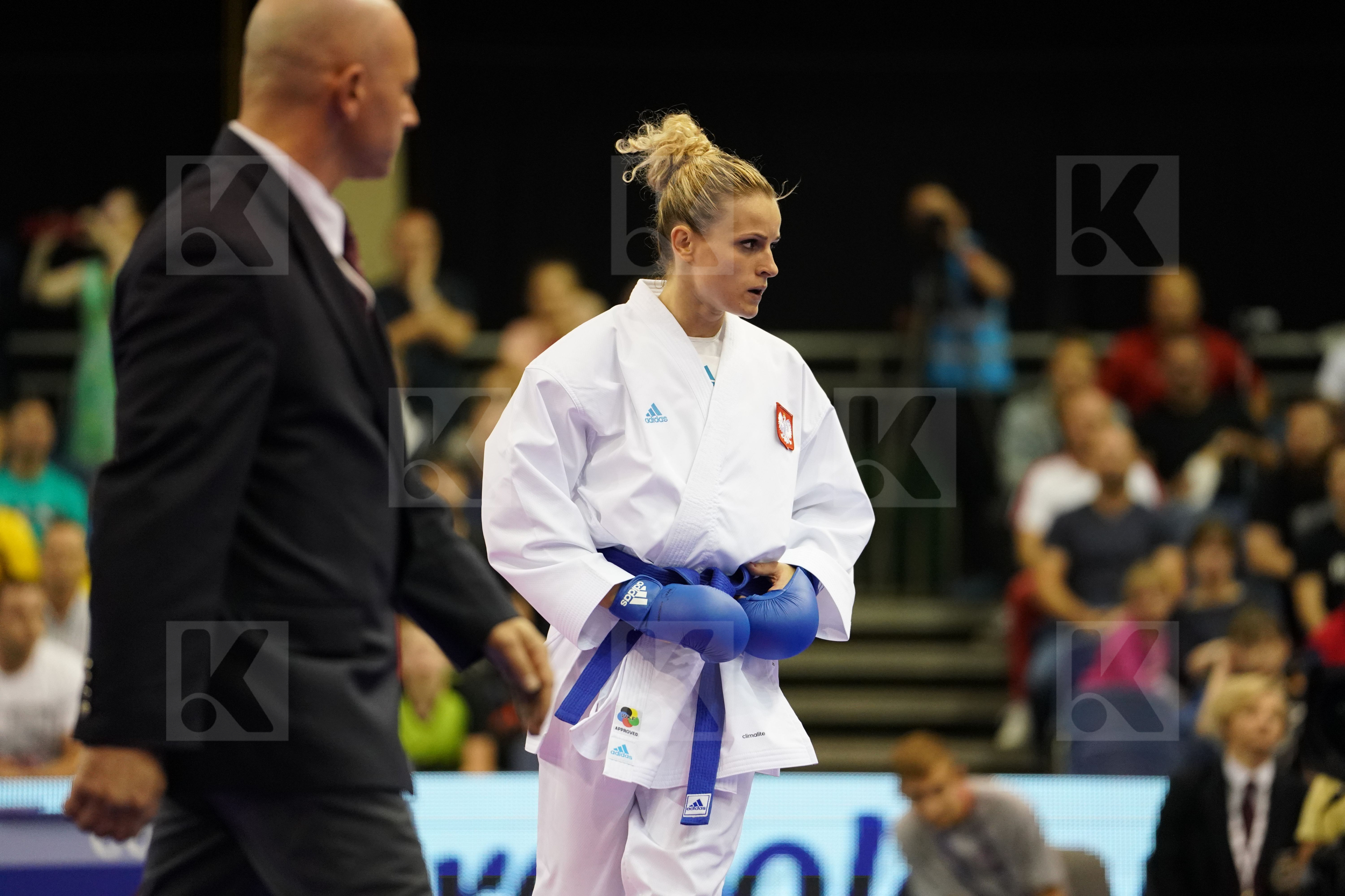 Female Kumite -50kg Japan Miyahara Miho Nowakowska Madgalena Poland